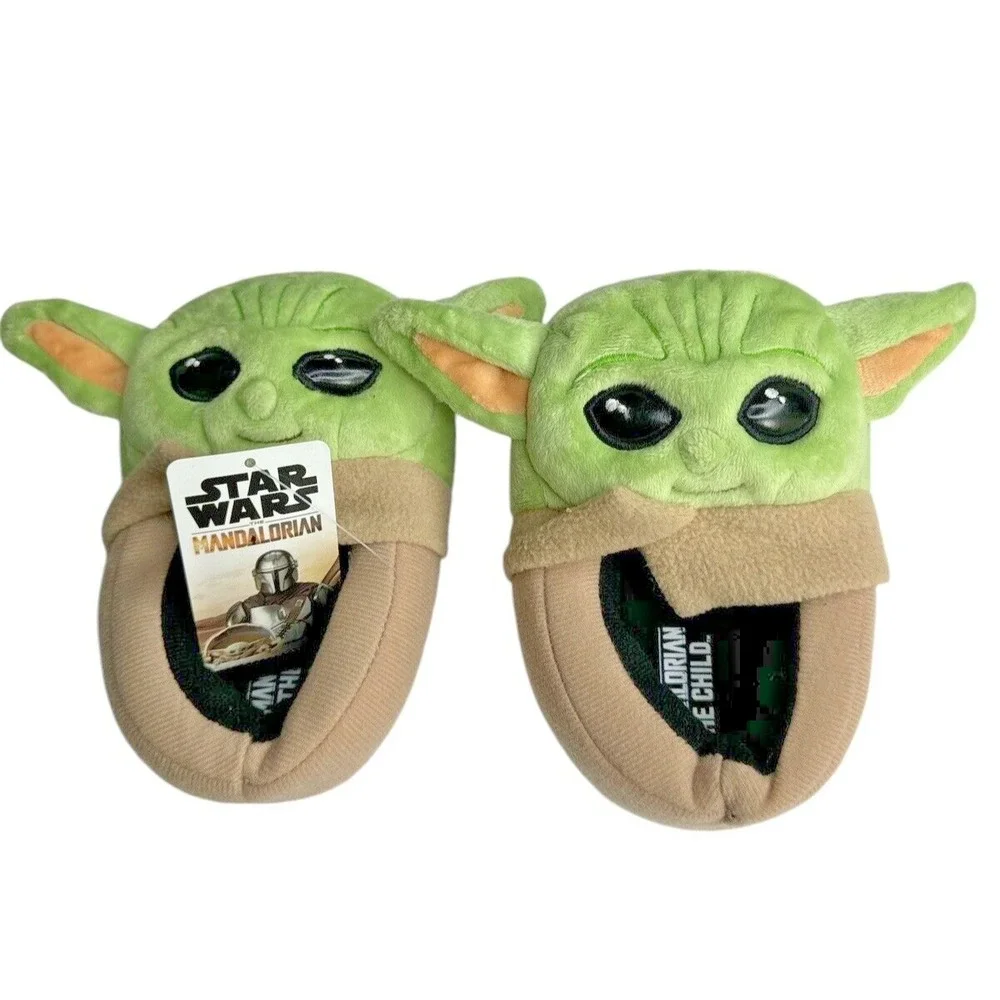 Star Wars Mandalorian Grogu Boys Slippers Size 7/8 Full Body Baby Yoda